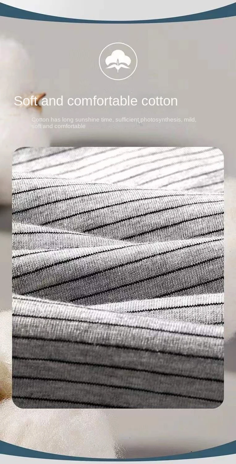 4Pcs Boxer Shorts männer Unterwäsche Sexy Höschen Baumwolle Boxer Gestreiften Unterhose Männlichen Shorts U Konvexen Dessous Plus Größe 2XL-6XL – Detail 5