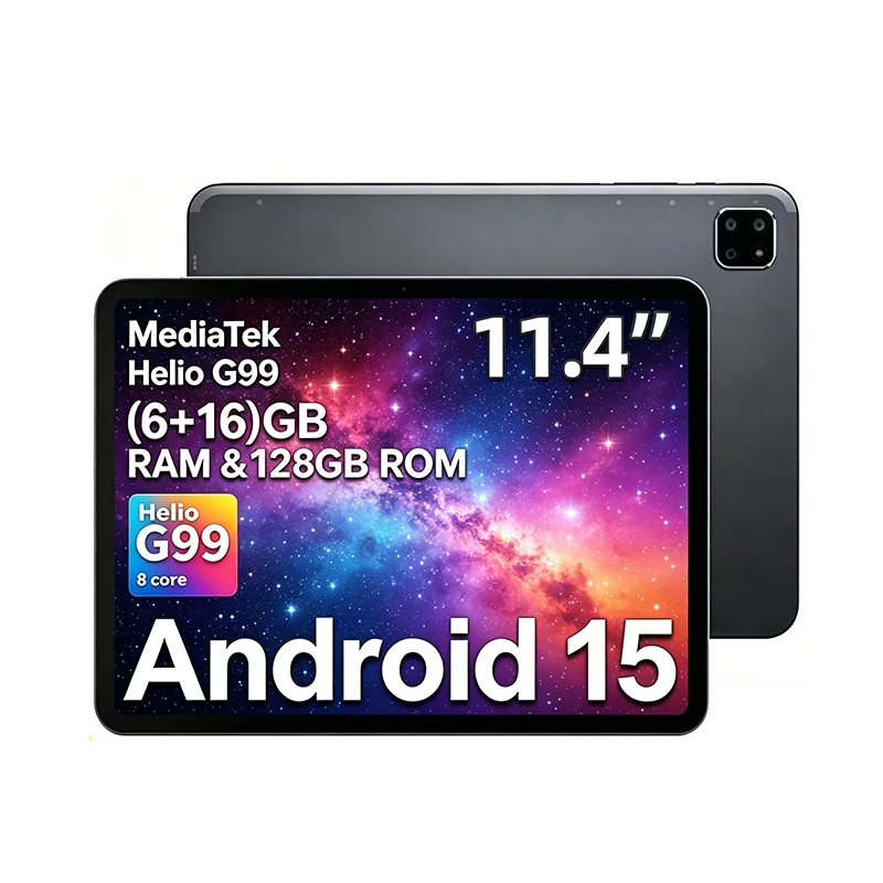 Tableta BMAX I12 con pantalla IPS de 11,4" y 2,4K a 90Hz, MediaTek Helio G99 de 8 núcleos, 22(6GB+16GB) de RAM, 128GB de ROM, batería de