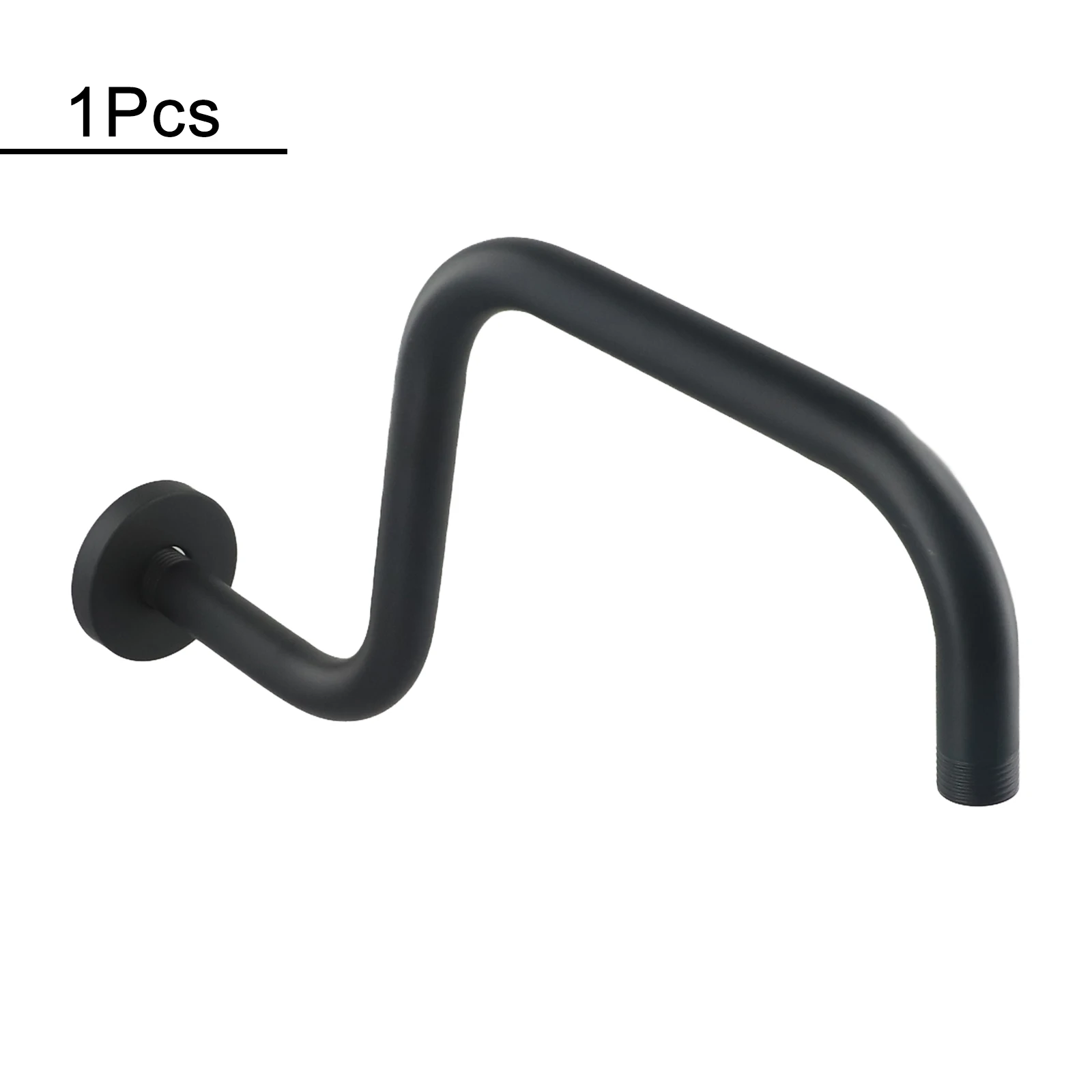 13inch Silver Shower Bracket With Flange Ceiling Mount Shower Head Extension Easy Installation  Resistant To Leaks