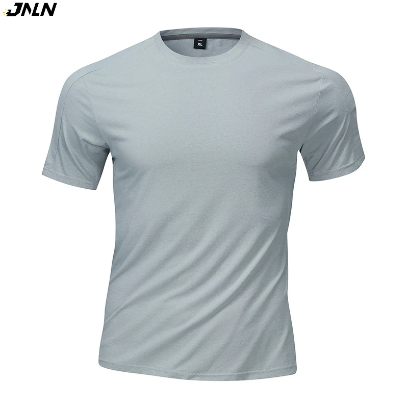 

JNLN Men's T-Shirts Camping Climbing Running Fitness Short Sleeved T-Shirt For Men Lightweight Quick Dry Stretch Gym Sportswear