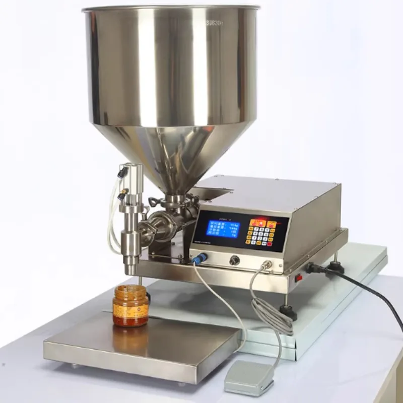 Automatic Liquid Sauce Packaging Machine with Mixer for Tomato Sesame Chili Paste Filling Equipment Tool Set Home