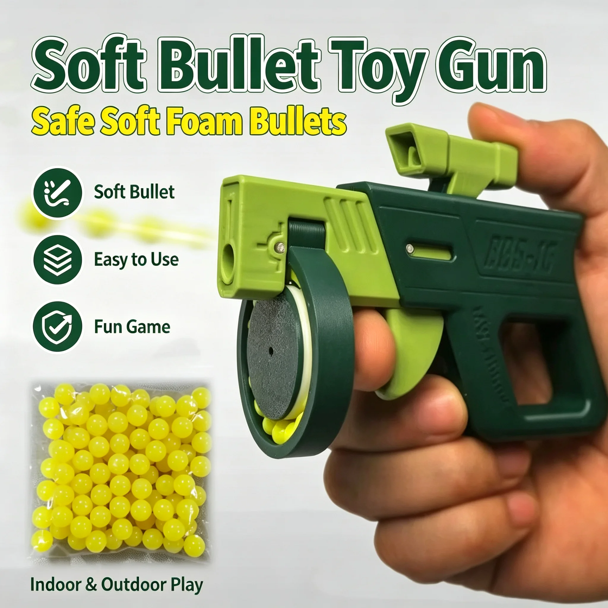 3D Printed Assembled Fun Toy Model DIY Foam Dart Toy Compact Portable Kit Gift for Adults & Teens Outdoor Indoor Use