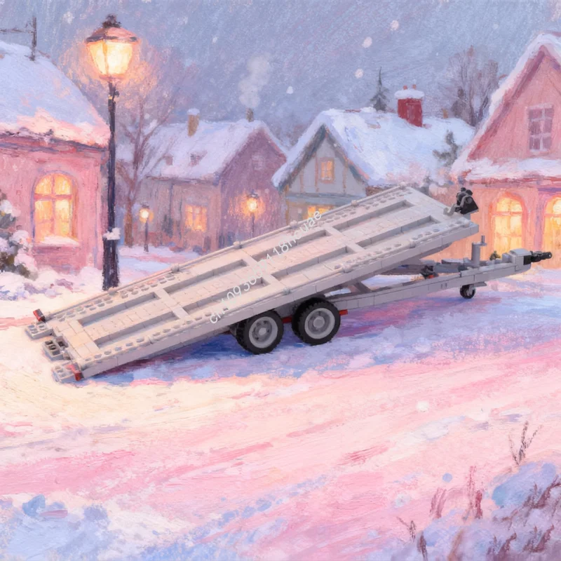 

726 шт. MOC автомобиль транспортный прицеп Landrover размер значки модель строительные блоки игрушки архитектура рождественские подарки кирпич на день рождения