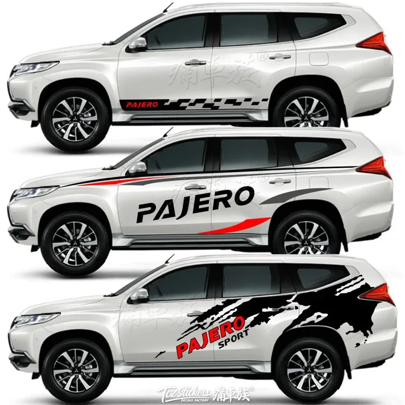 

Виниловая наклейка для автомобиля для Mitsubishi Pajero Sport 2010-2025, наклейка для внешнего украшения кузова, модный спортивный декор, аксессуары