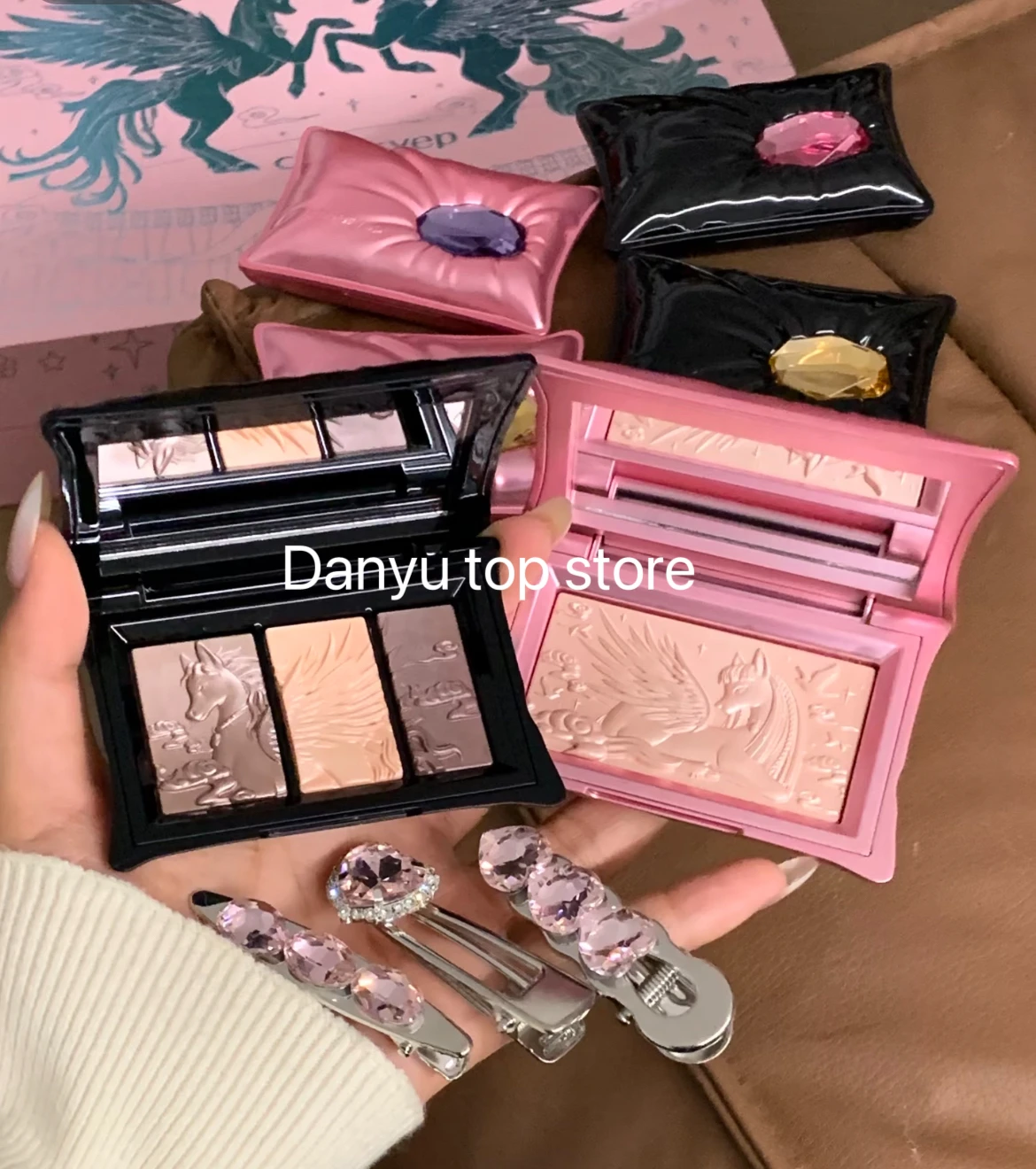 

Qianyan 3 Colors Eyeshadow Palette Neutral Browns Shimmer Finishes Professional Eye Shadow Highlighters Contouring Cosmetics