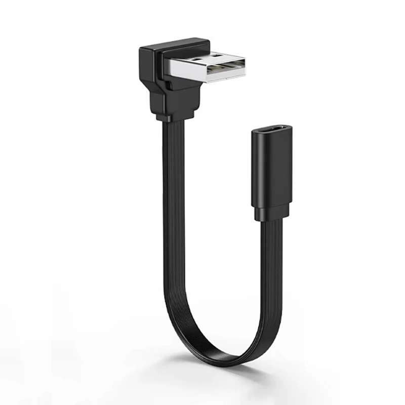 كابل محول من النوع C أنثى إلى USB 2.0 سلك سيليكون نحيف 1.5 مم لتوفير 2A فعال