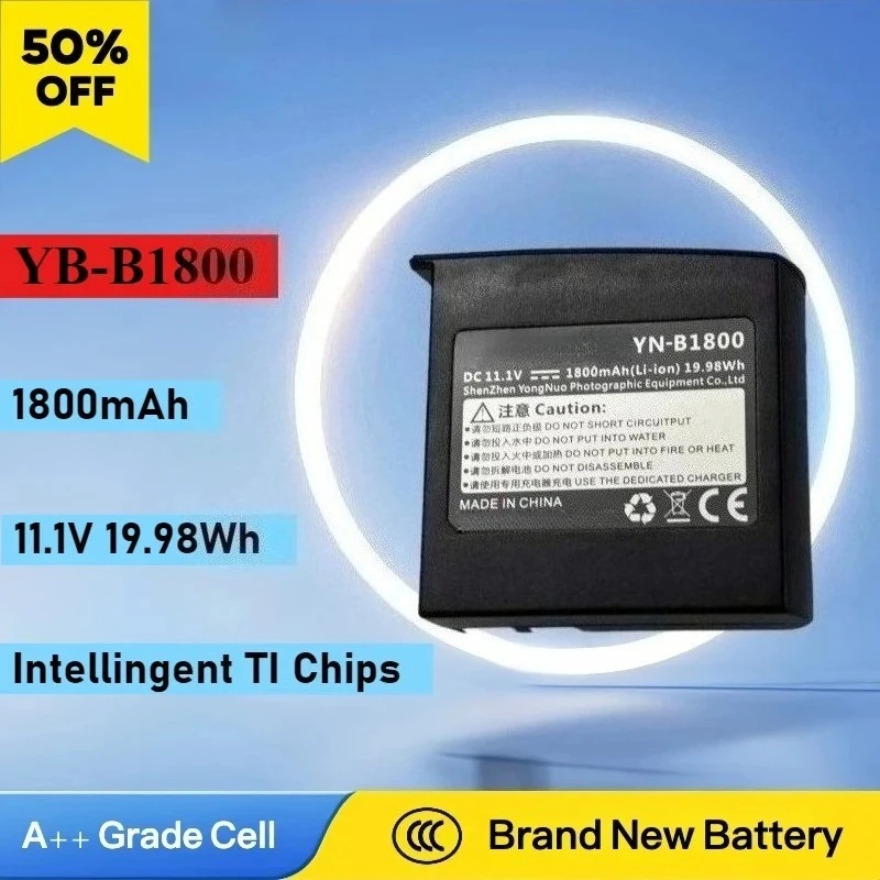 

Replaceable Battery YN-B1800 Brand New 1800mAh 11.1V Battery for YONG NU YN-B1800 for YONGNUO YN860Li