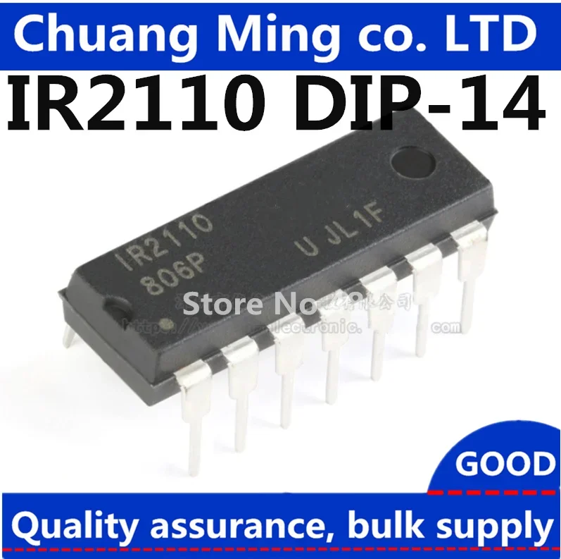 Frete grátis 10 peças ir2110 ir2110pbf dip14 mosfet power/ipbt chip de driver alto baixo 100% novo original