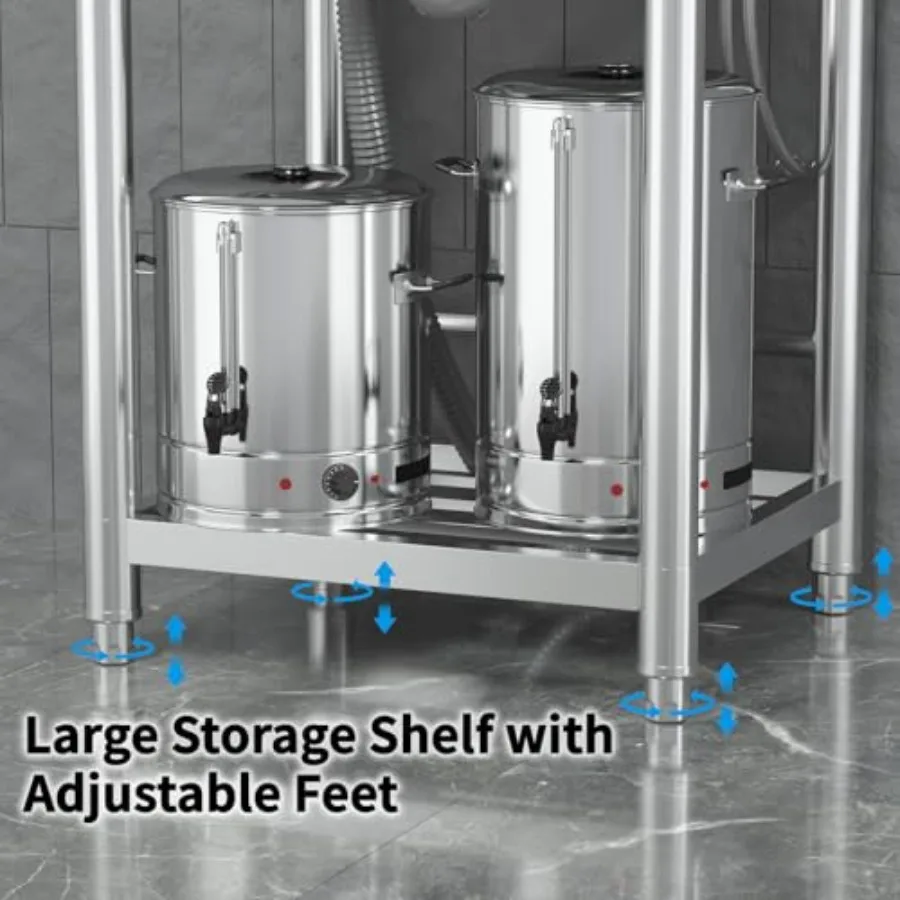 حوض أدوات من الفولاذ المقاوم للصدأ قائم بذاته مع وعاء واحد وصنبور للاستخدام الخارجي في المرآب والحديقة والمطبخ والمزرعة بورتا #5