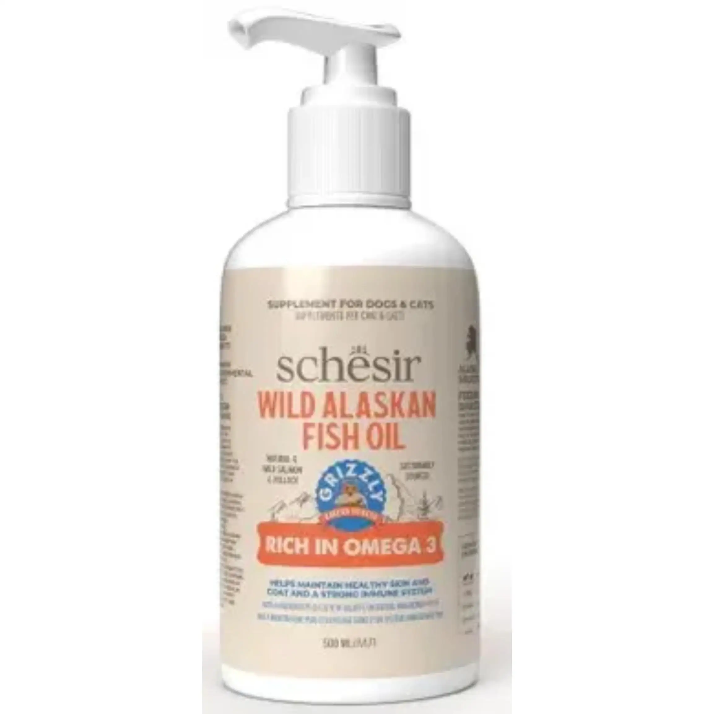 Schesir Aceite de Salmón Salvaje de Alaska para Perros y Gatos - 250 ml