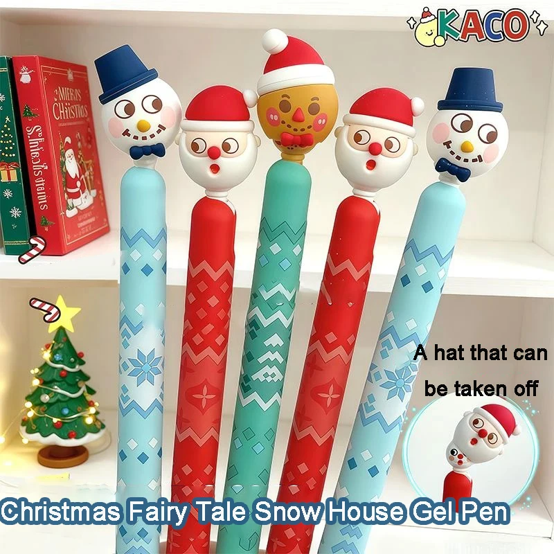 

Kaco Cute Gel Ink Pen POPUP High-Fashion Christmas INS Rod Fun Playful TOP Low Gravity 800m Black Pen Premium Aesthetic Supplies