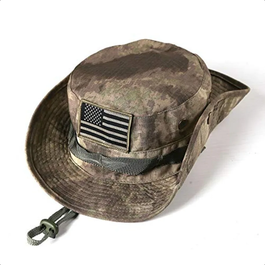 

Головной убор Boonie Hat Кепка для WargameSports Fishing Outdoor Activities с нашивкой из США серого цвета
