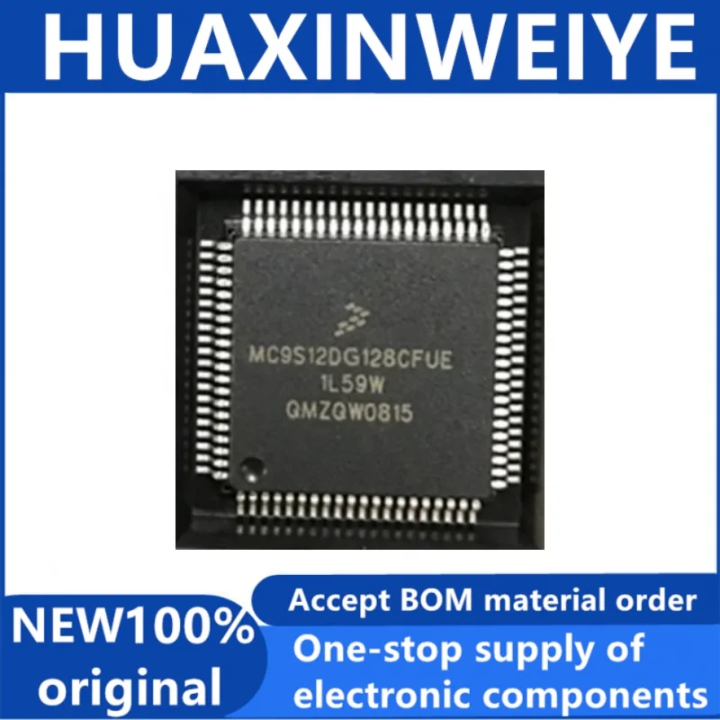 MCU 16-bit microcontrollers, MC9S12DG128,PQFP80. MC9S12DG128CFUE 16 bit 25 MHz BOM IC New Original