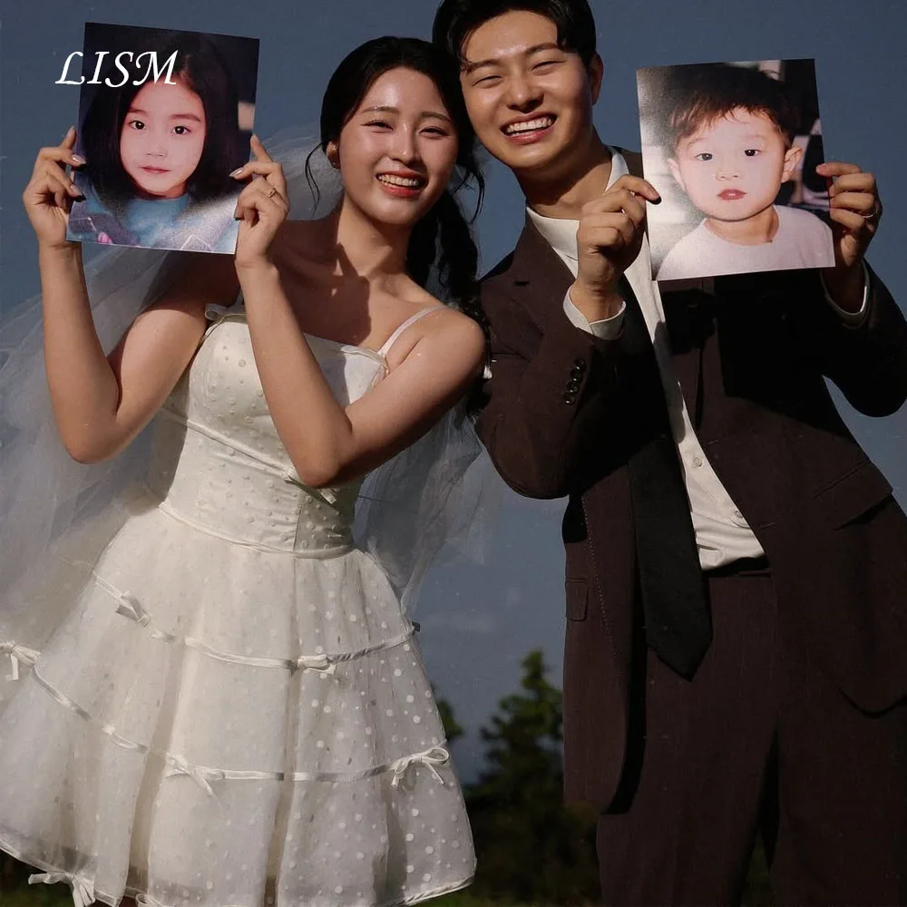 

LISM Sweet Mini A-Line Korea Evening Dresses Short Silk Tulle Photo Shoot Special Occasion Elegant Prom Dresses Customized