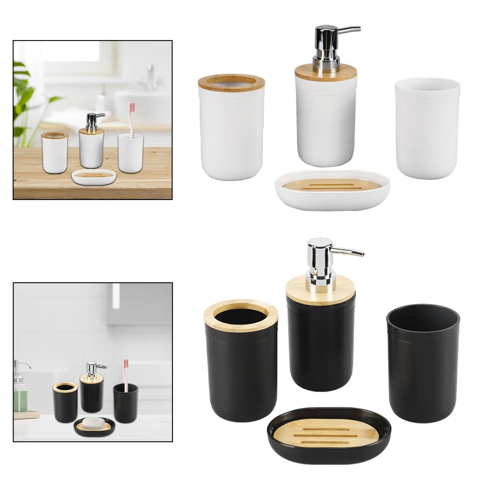 Accessori da bagno da 4 pezzi Tazza moderna per collutorio per lavabo domestico