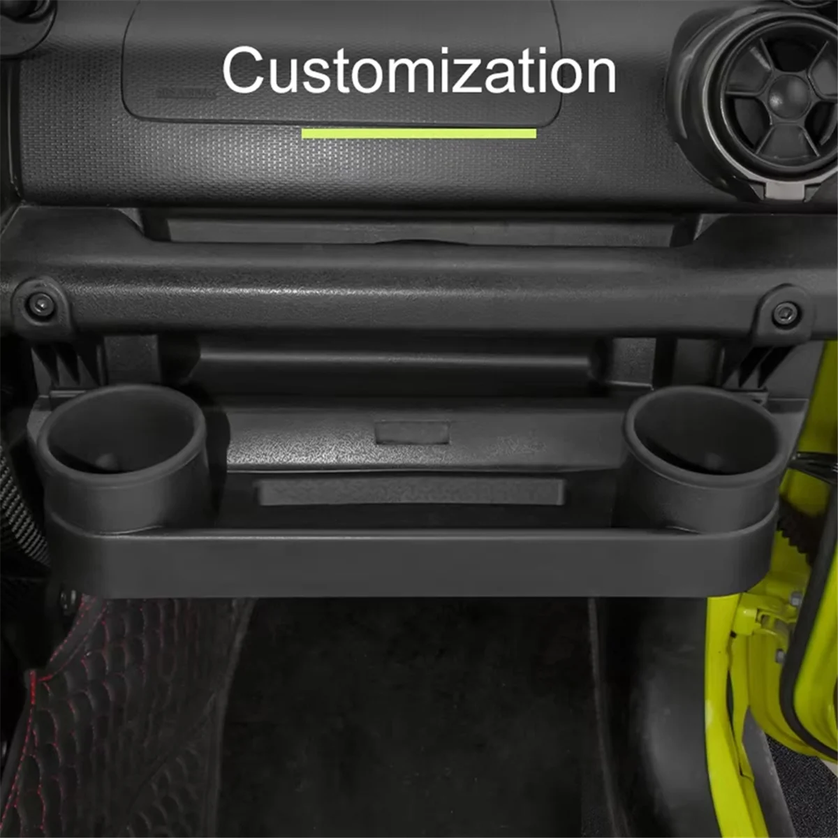 BAAA-автомобильный ящик для хранения на центральной консоли, держатель для напитков, органайзер для хранения пассажиров для Jimny JB64 JB74 2019-2024, подстаканник