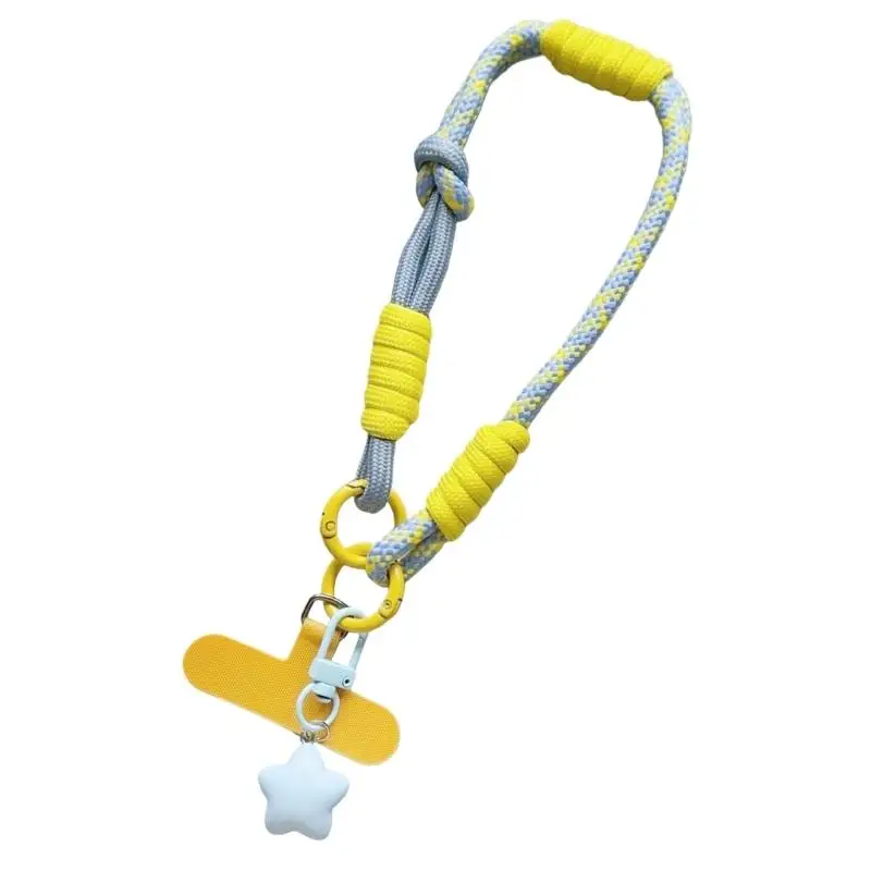 R53C Fashionable Phone Lanyard Double Detachable Tethers Vibrant Color Coordination