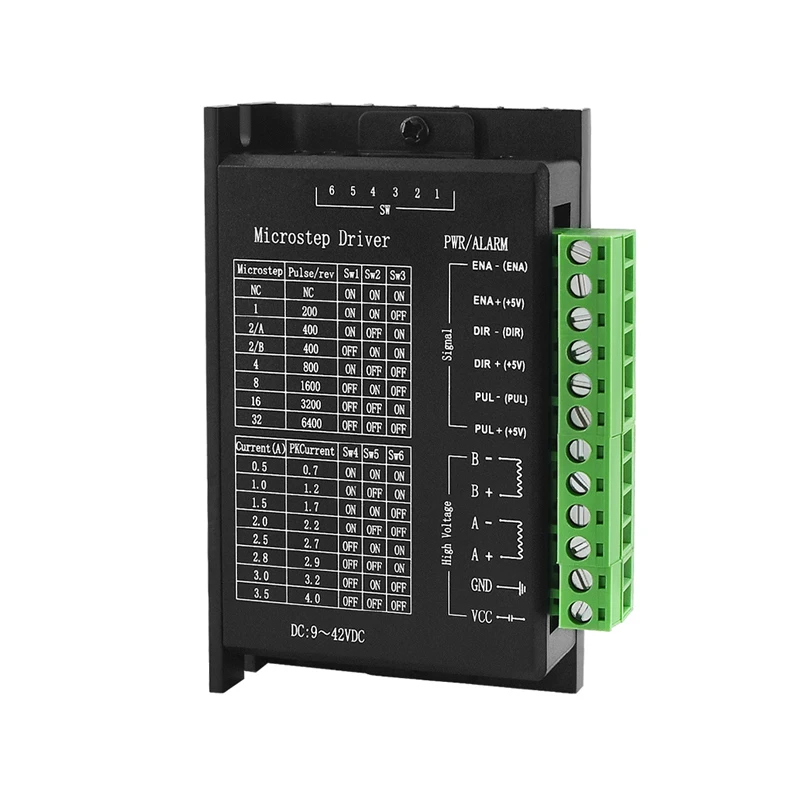 TB6600 Stepper Motor Driver 4A 9~42V TTL 32 Micro-Step CNC 1 Axis NEW 2 or 4 Phase of Stepper Moto 42,57,86