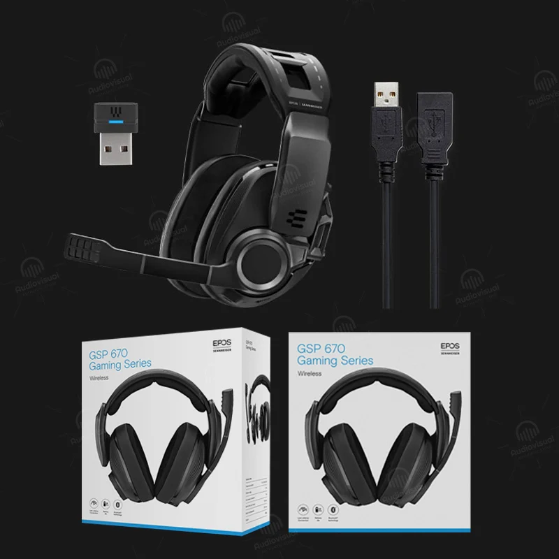 Sennheiser Epos GSP 670 Gaming Series Closed-Back Wireless Bluetooth Gaming Headset Independent Control For Chat And Game Audio