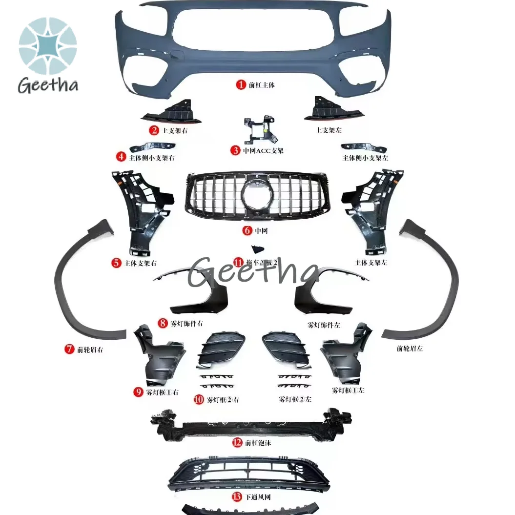 

Body Kit for Mercedes Benz GLB Class X247 2020-2022 Change to GLB35 AMG Include Front amd Rear Bumper with Grille X247 GLB AMG35