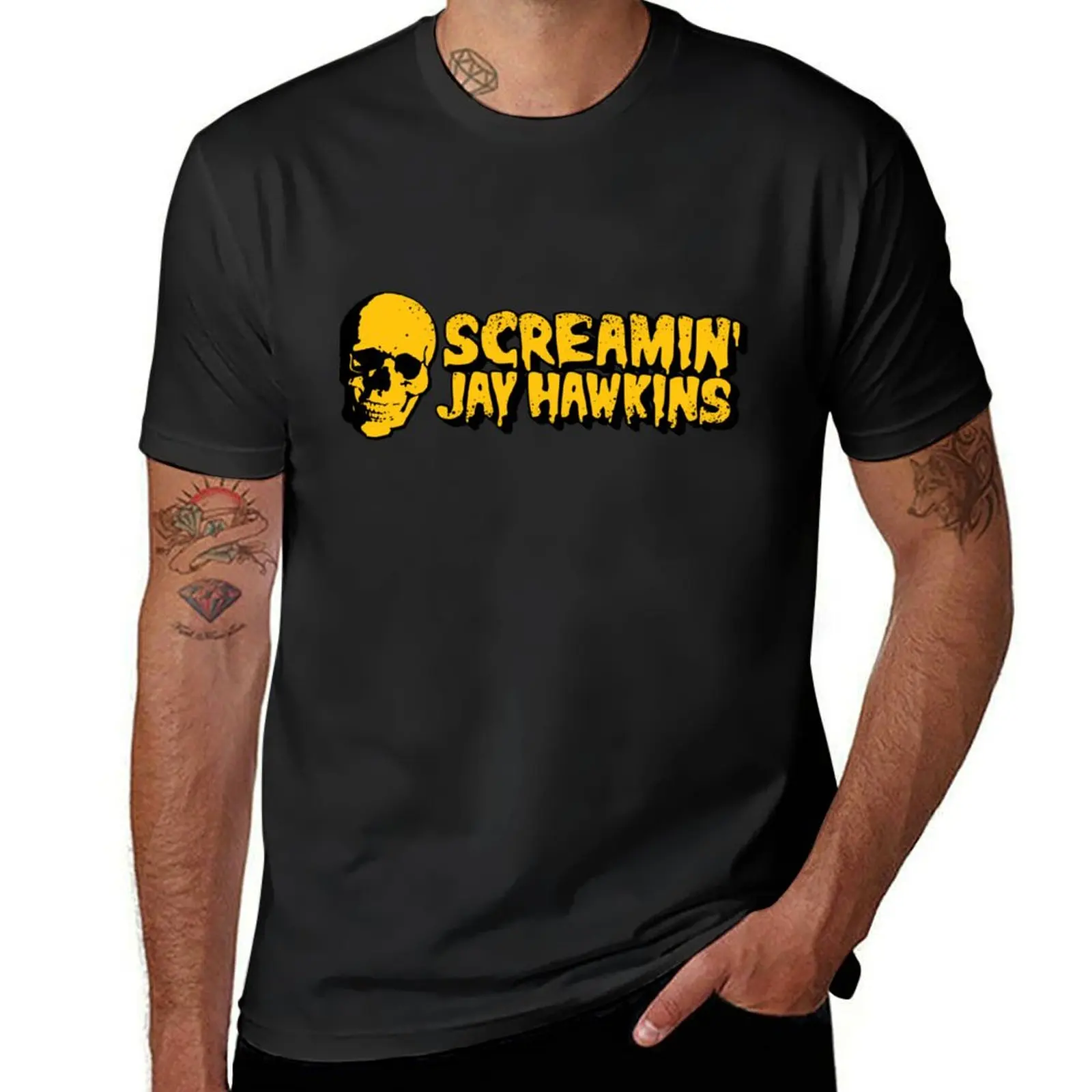 

Screamin' Jay Hawkins T-Shirt korean fashion oversizeds Men's cotton t-shirt