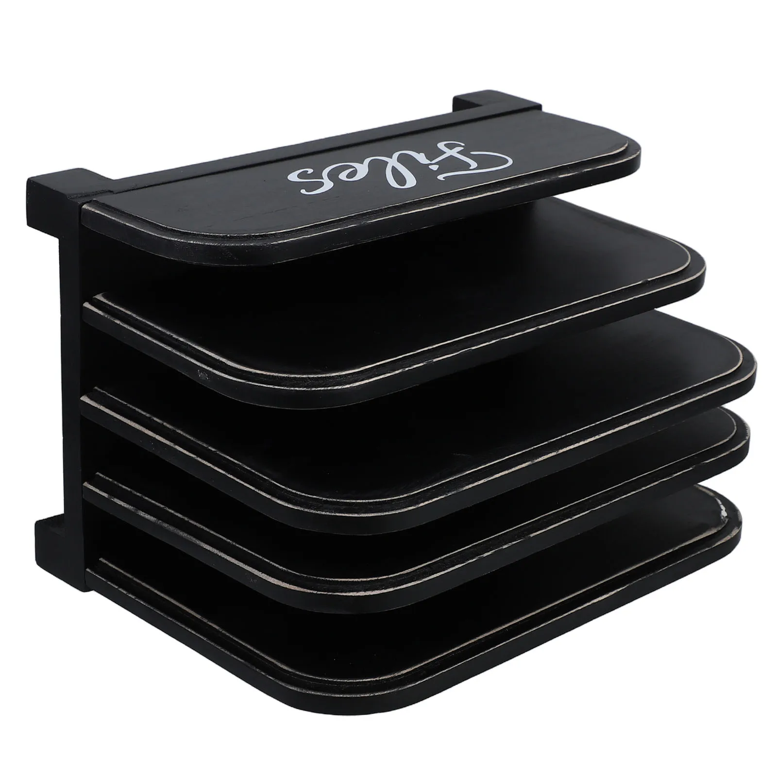 

File Storage Rack Paper ganizer Desktop Letter Holder Wood Mail Sorter Desk Document Filing Envelope Bills Office Home School