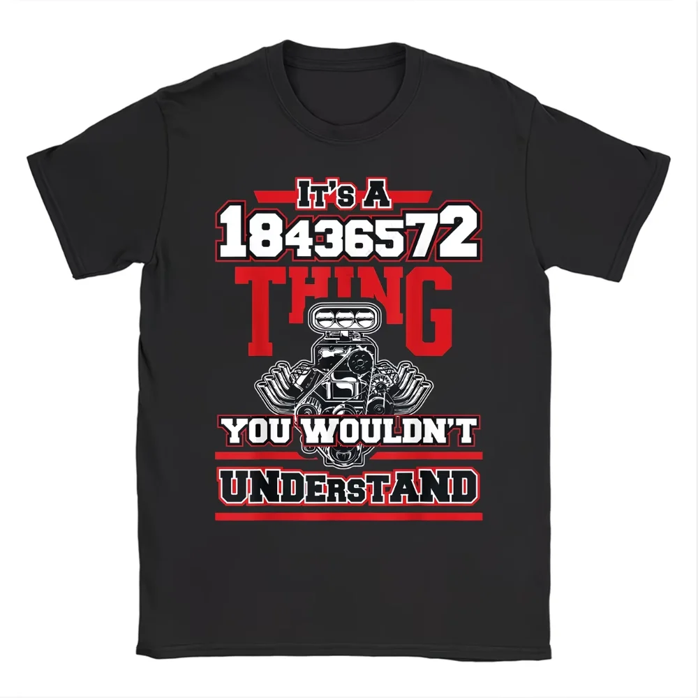Men's Funny V8 Engine Firing Order 18436572 Design Graphic T Shirt Tee Women Oversize Summer Novelty Streetwear Cotton Vintage