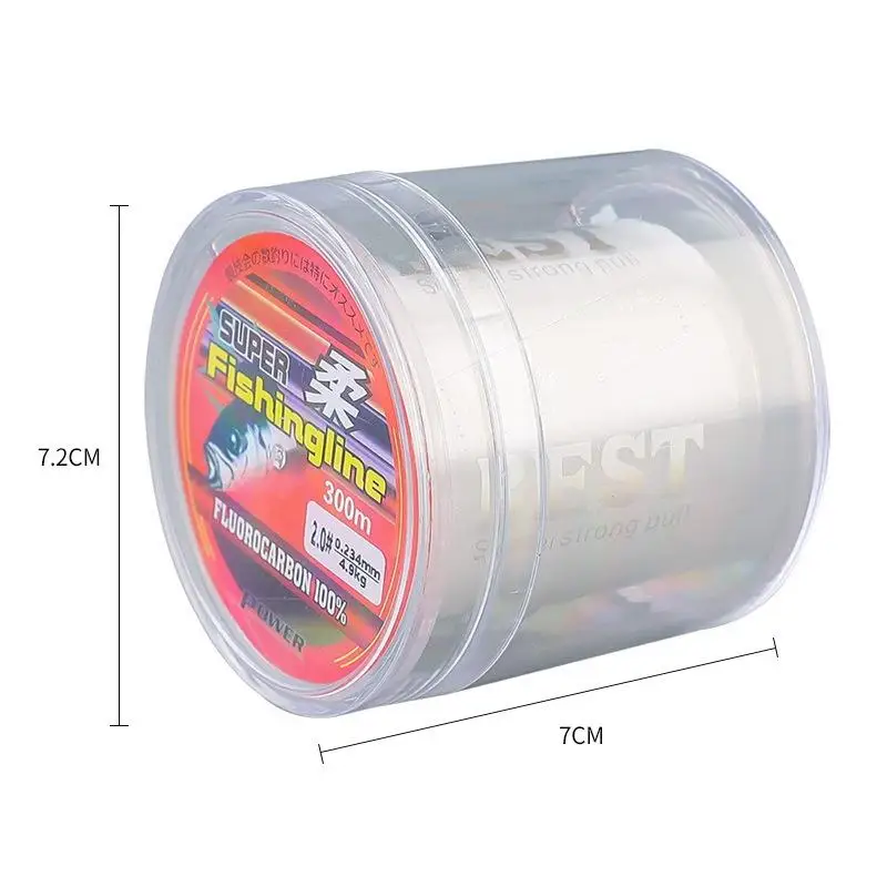 Fluorocarbon-beschichtete Nylon-Angelschnur 300M UV-beständig Unsichtbares Monofilament für Langzeit-Outdoor-Angelausflüge – Detail 2