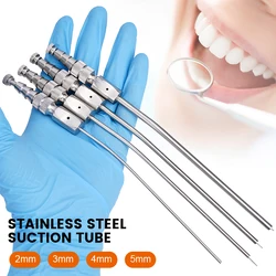4pcs Stainless Steel Weak Straw Implants Sucker Pipettes Dental Aspirator Suction Tube Medical Surgery Tool 2/3/4/5mm