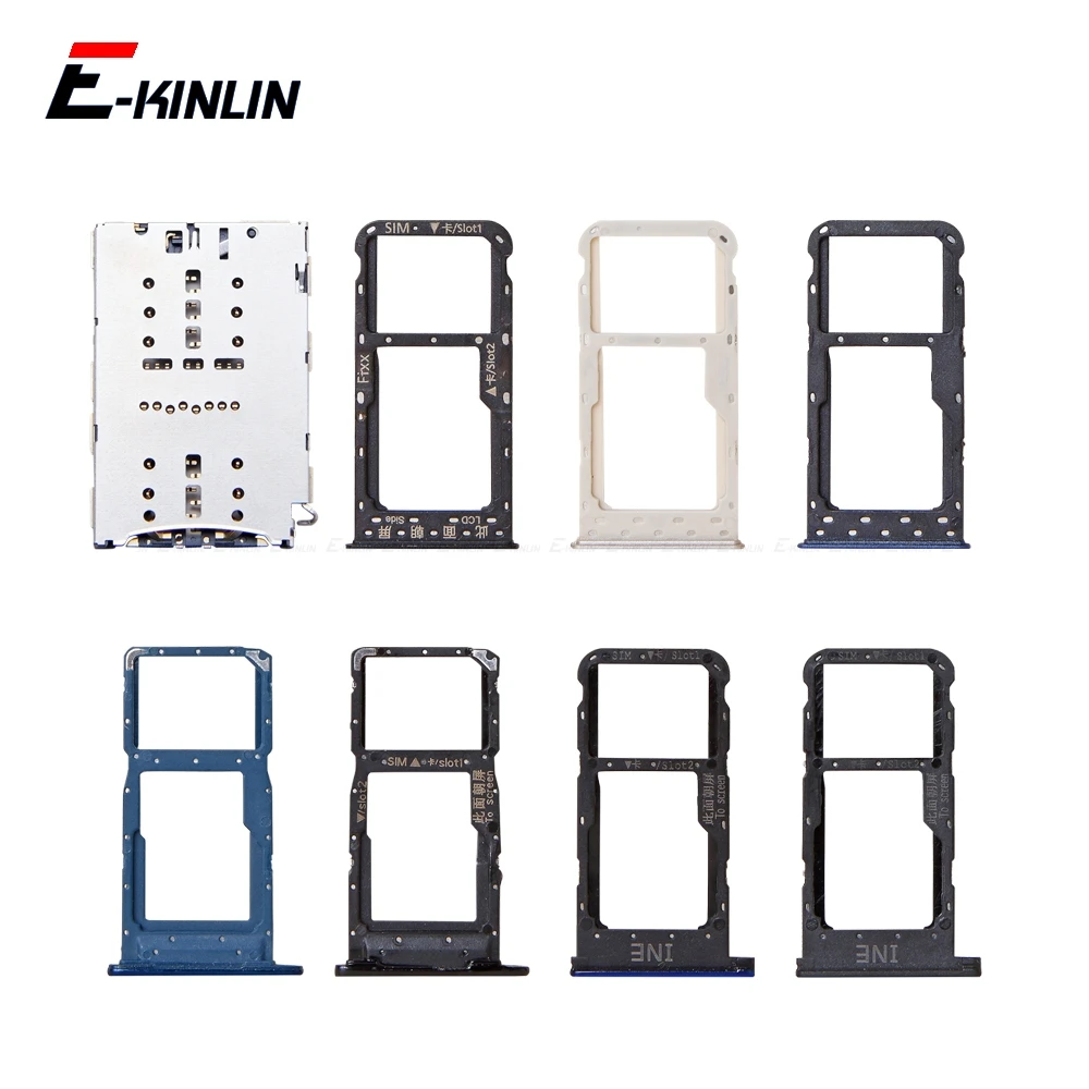 

Sim Card Socket Slot Tray Reader For HuaWei P Smart Plus 2019 2018 POT-LX1 LX1AF LX2J LX1RUA LX3 Micro SD Adapter Container