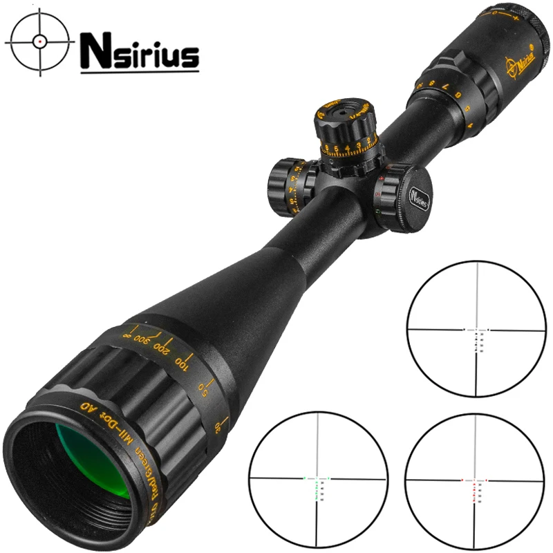 NSIRIUS Gold 4-16X50 AOE Tactical  Riflescope Optical Sight Red Green llluminate Crosshair Reticle Hunting Sight For Sniper