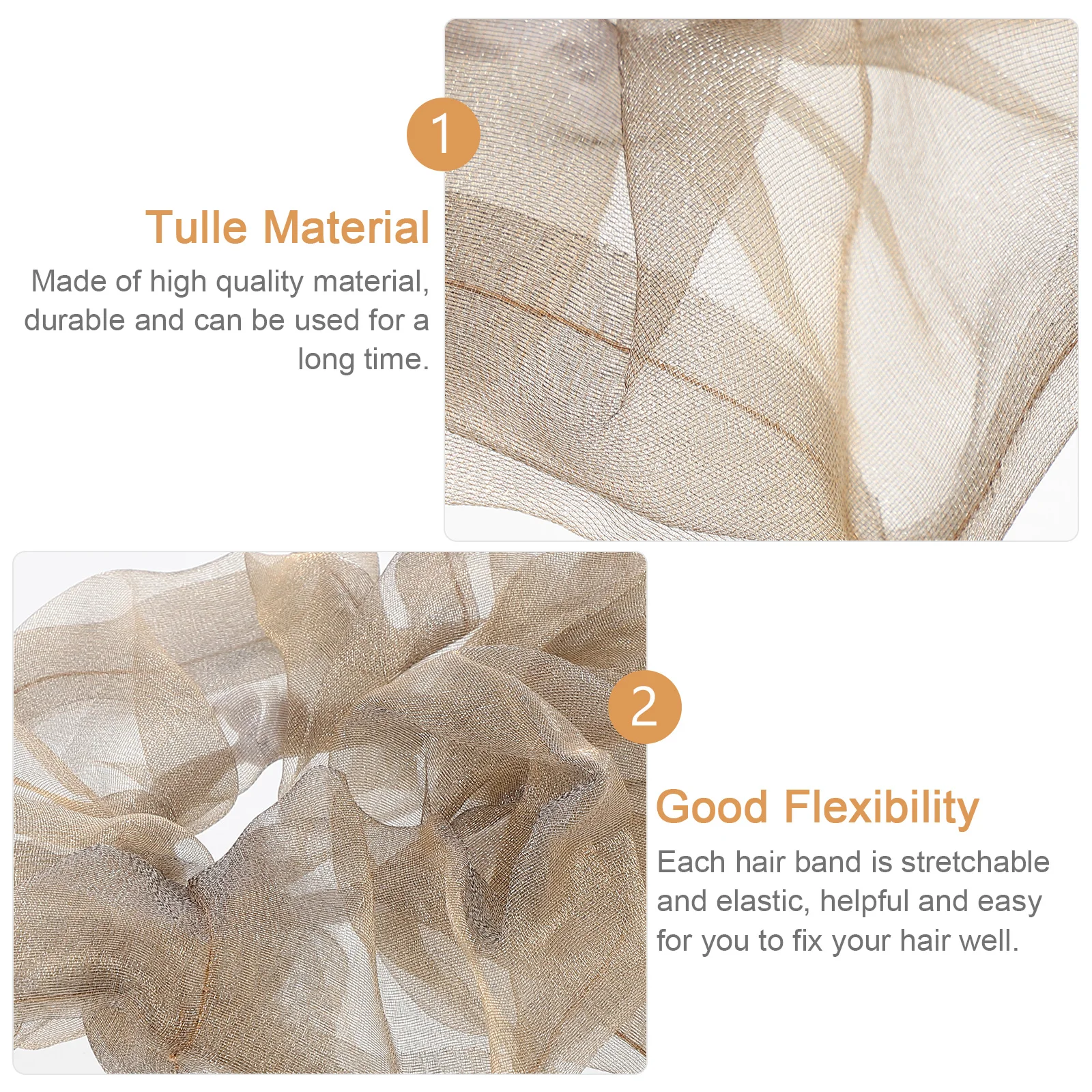 

3 шт. эластичные резинки для волос для женщин, ретро-стиль, гладкое на ощупь, прочное использование, легко сочетающиеся наряды, повседневная жизнь