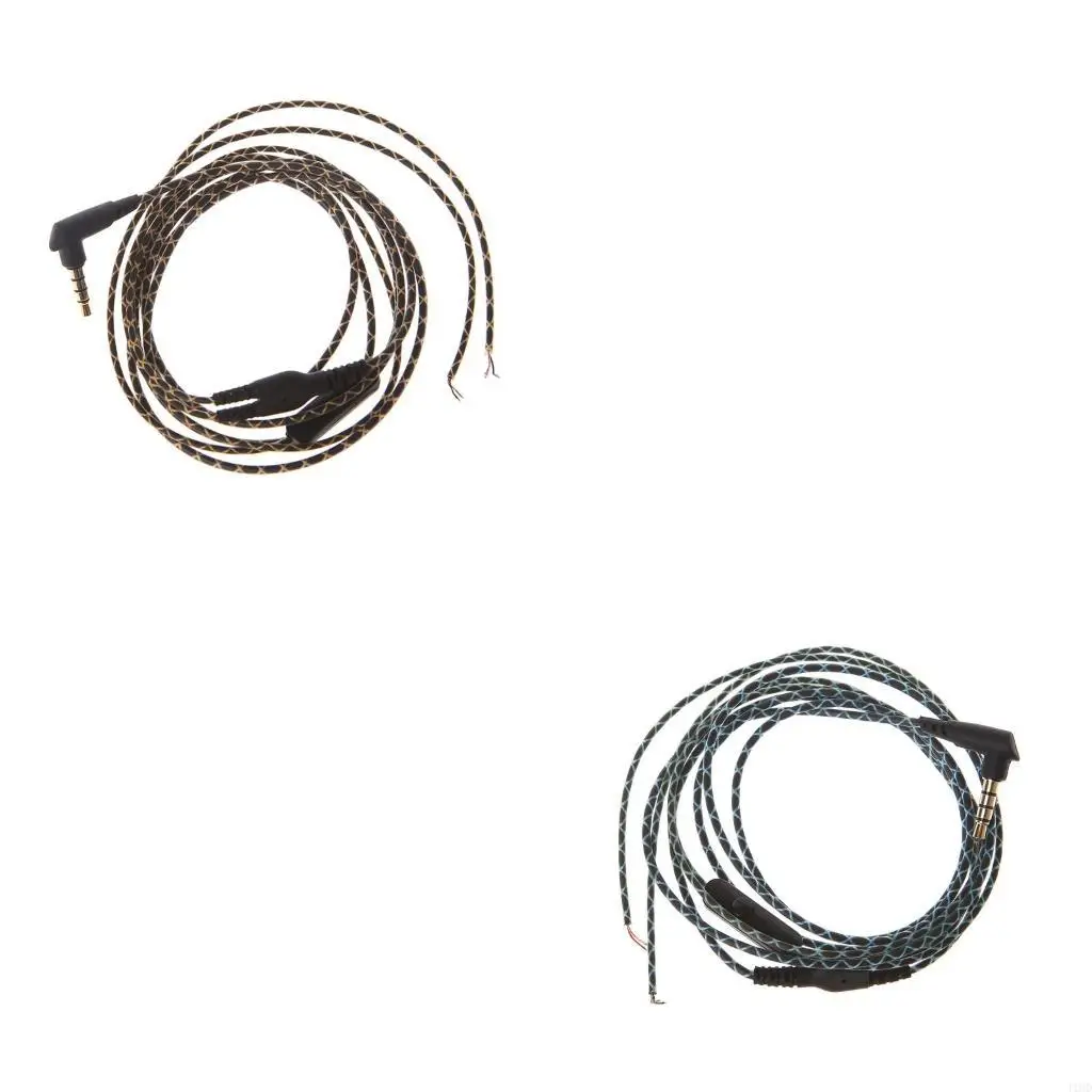 Reemplazo auriculares con cable cable J1HD Mantenimiento auriculares doblados 3.5 mm.