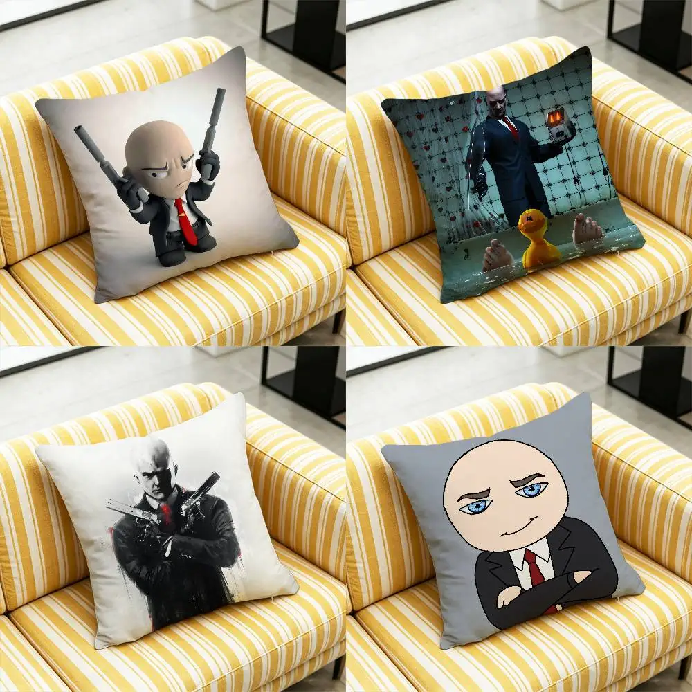For Agent 47 Hitman Throw Pillow Case 45cm 50cm 30cm 40cm Car Custom Square Pillowcase Pad Cushion Cover