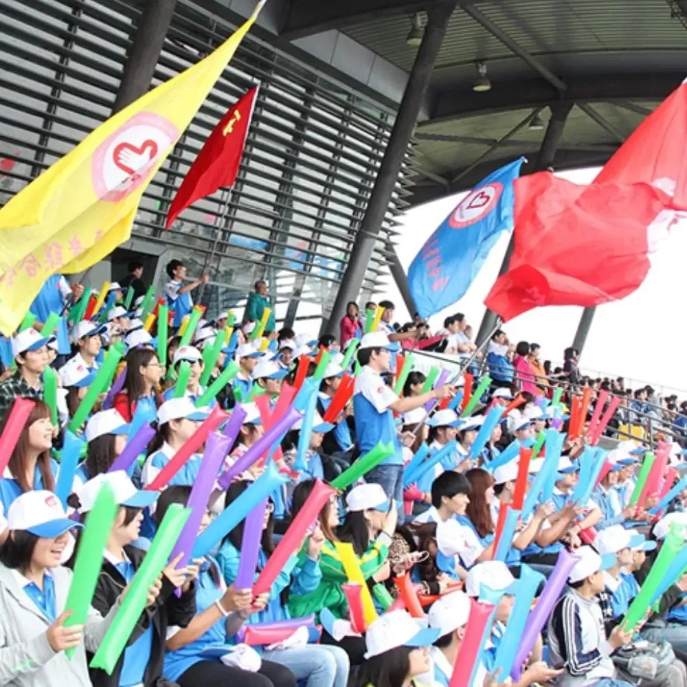 24/48 قطعة قضيب قابل للنفخ ملون فريق الروح التشجيع ملعب الضوضاء تصنيع القطب الغاز نفخ حفلة رياضية يهتف #2