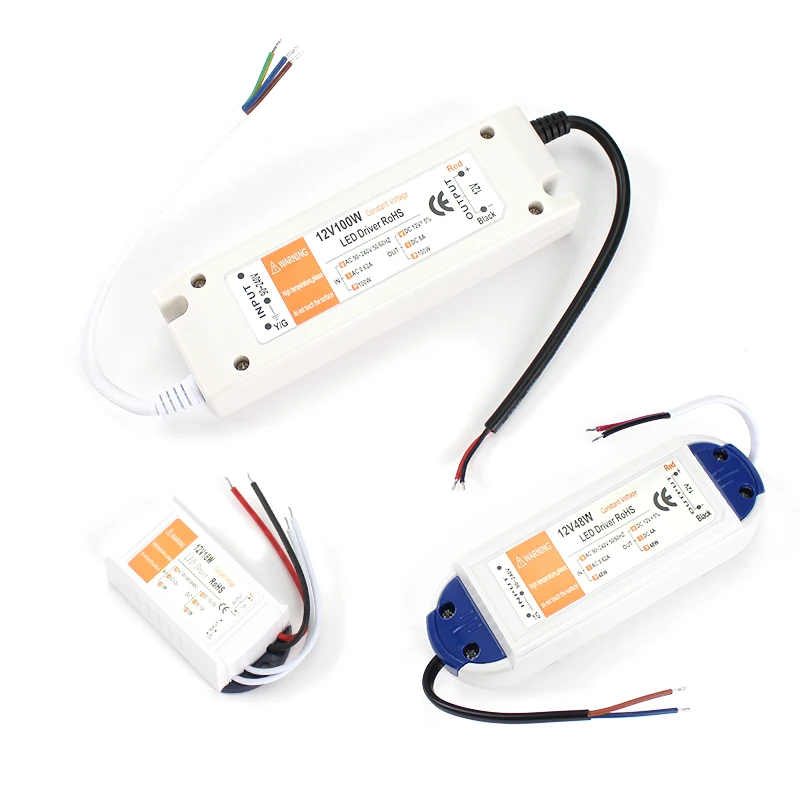 

LED Driver Power Supply 12V 18W 28W 36W 48W 72W 100W SMPS Transformer AC 220V 110V TO 12V Volt DC Source For LED Strip Light