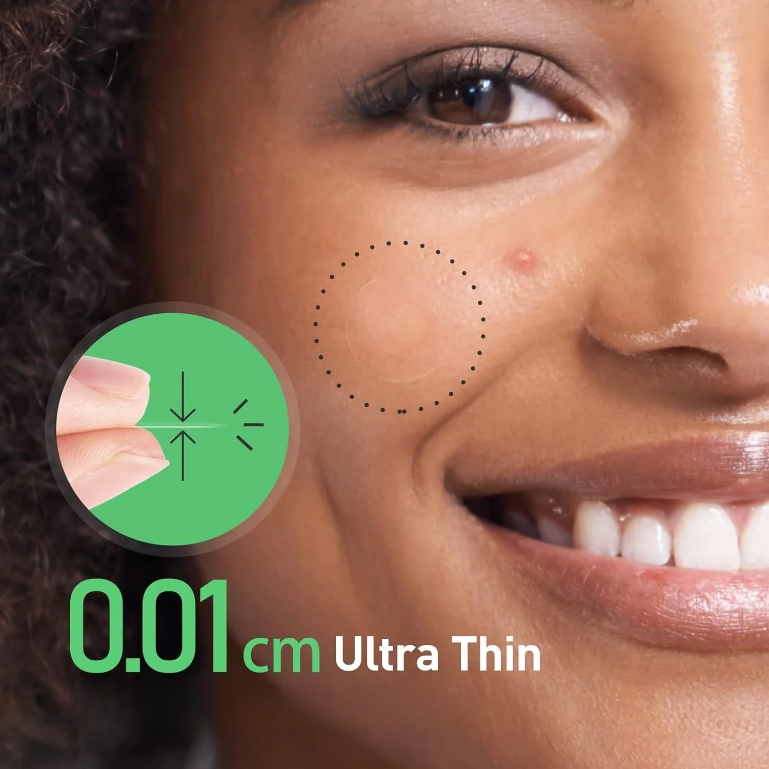 Patch idrocolloidale ultrasottile per l'acne da 360 pezzi: spessore invisibile di 0,1 mm, non obtrusivo anche quando si visualizzato vicino.