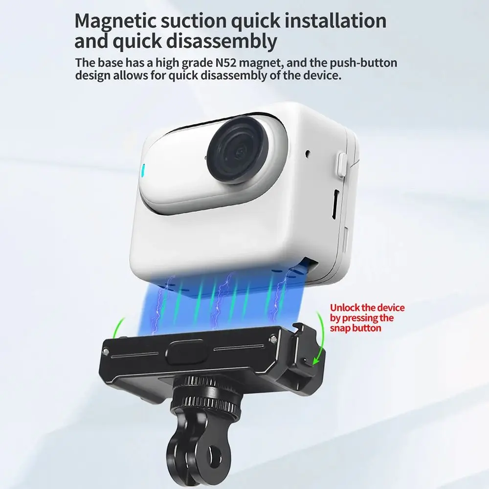 

Aluminum Alloy Action Camera Mount Magnetic Universal Camera Bracket Quick Release Tripod Adapter Mount Photography Accessories