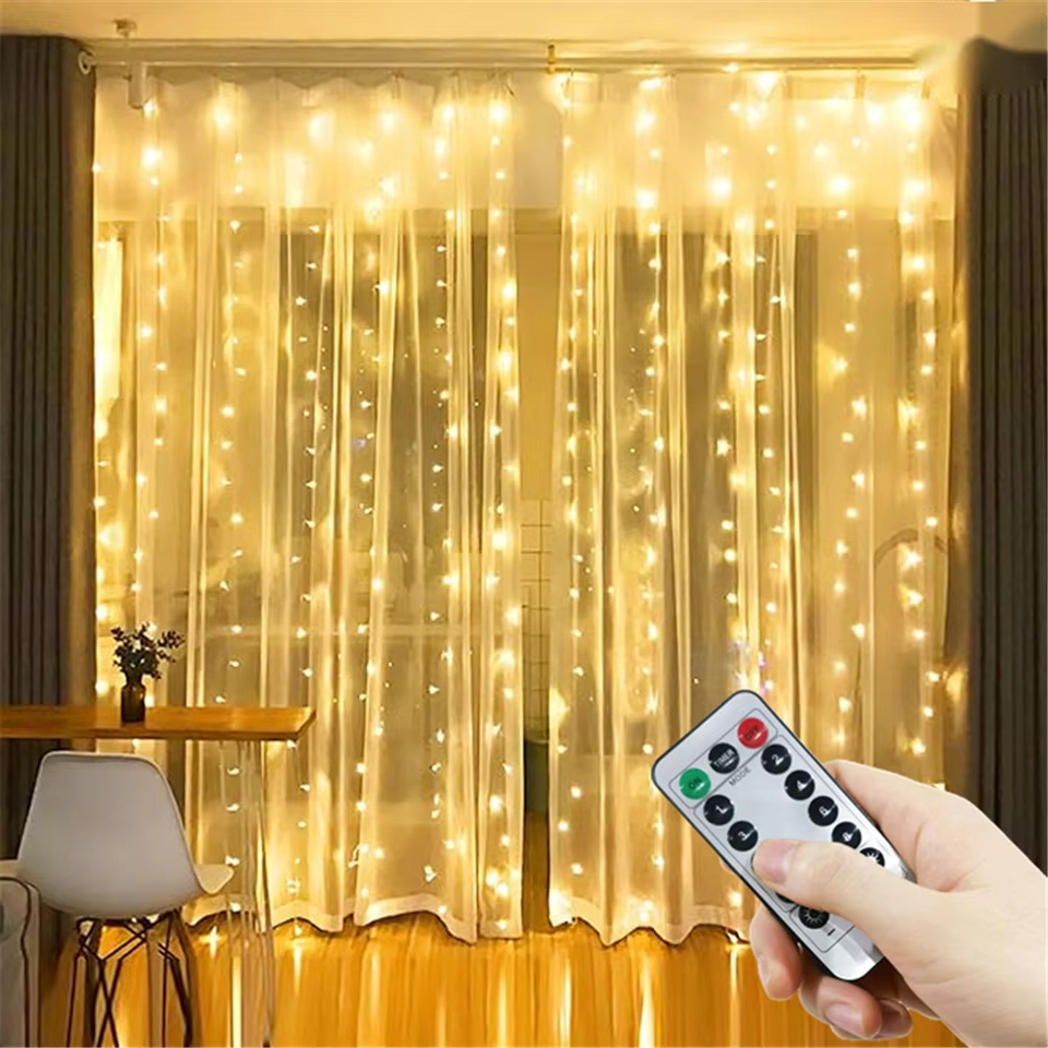  3Mx1M/2M/3M LED String Lights USB Fairy Lights Garland for New Year Wedding Festive Party Christmas Home Curtain Decoration 