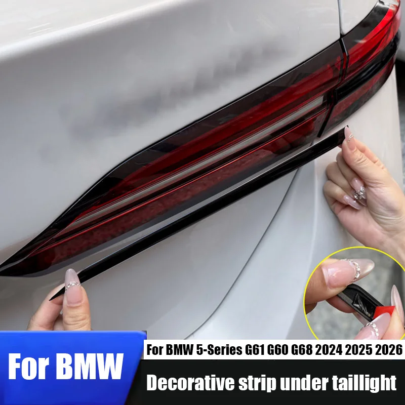 

For BMW 5-Series G61 G60 G68 2024 2025 2026 Car taillight decorative strip smoked black exterior modification parts