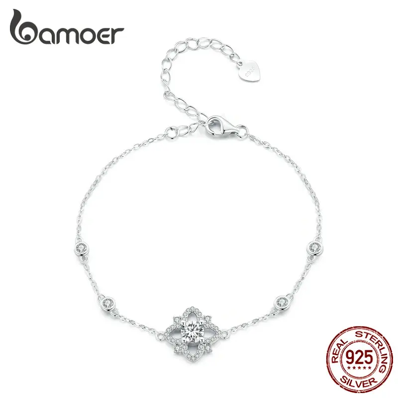 Bamoer D Color VVS1 EX 0.5CT Moissanite Bracelet for Women Valentine's Day Gift 925 Sterling Silver Shining Fine Jewelry MSB004 4