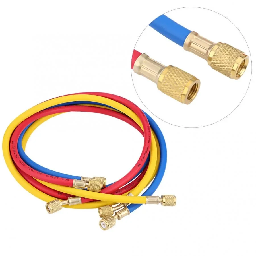 NEW Car Air Conditioning Pressure Manifold Gauge Hose Kit R22 R-410A R-134a R-404A Refrigerant Pressure Gauge Set Storage Box