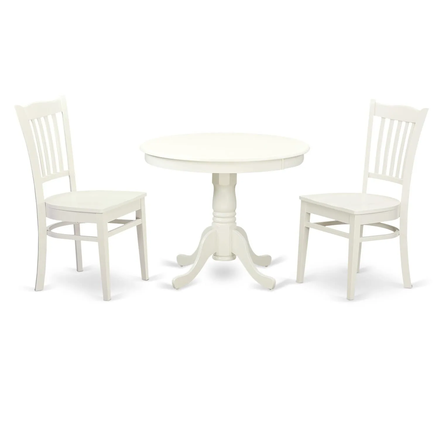 

Набор кухонных столов East West Furniture — круглая столовая кремово-белого цвета