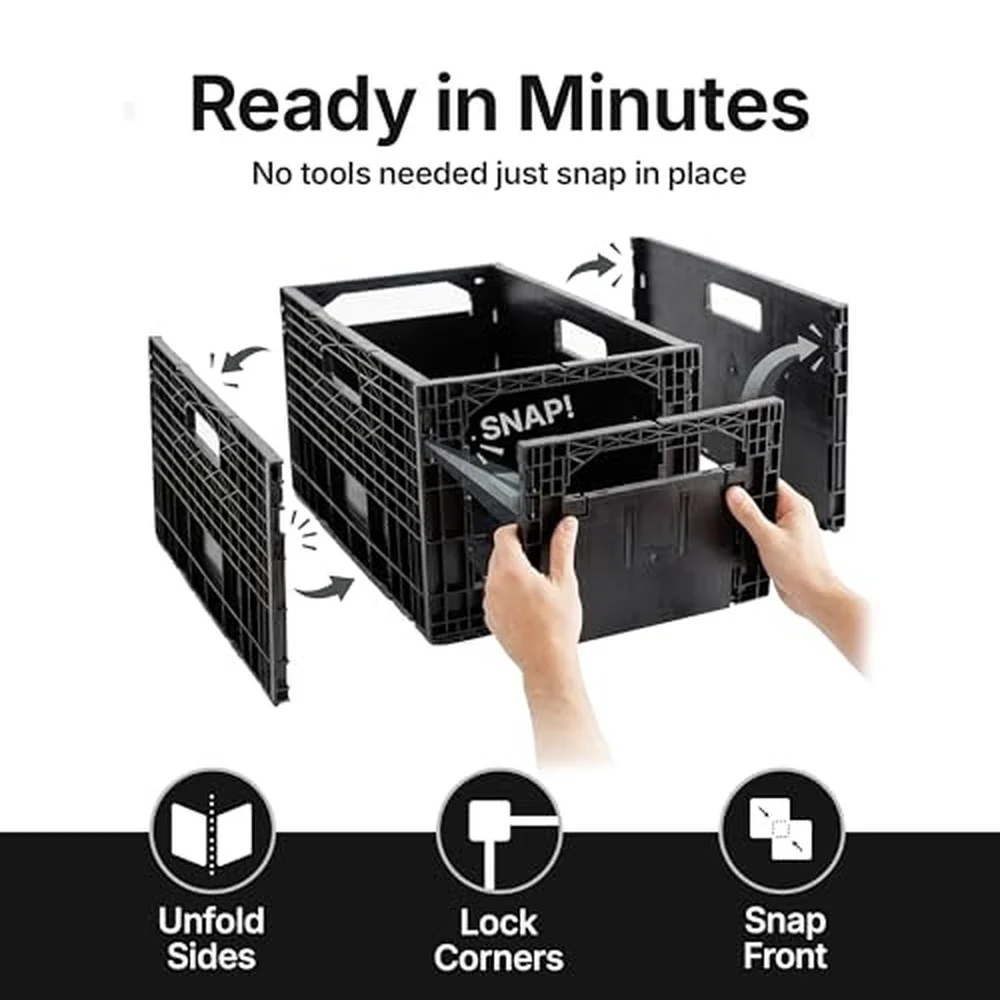 Stackable Wine Rack for Cabinet 12 Bottle Crate Set of 9 Black