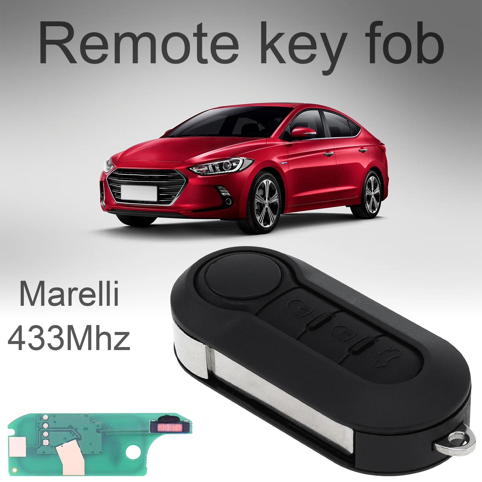 

3 Buttons Car Remote Key Fob Case Shell Fit for FIAT 500L MPV Bravo Ducato Marelli System 433Mhz ID46 Chip SIP22 Blade Key Cover