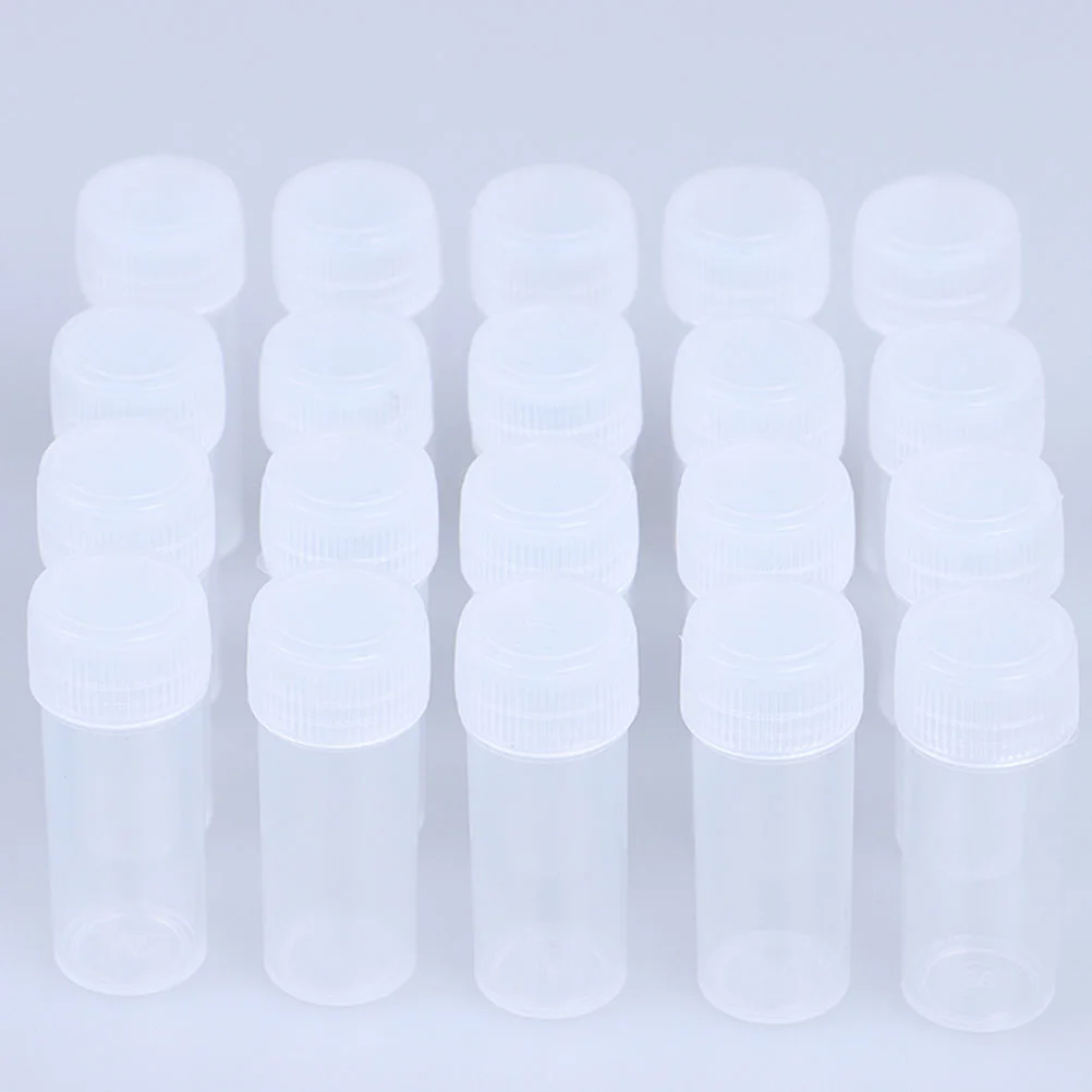 50 Pcs Vial Dispensing Bottle Pill Vials Sample Containers Clear Plastic Bottles Small Transparent