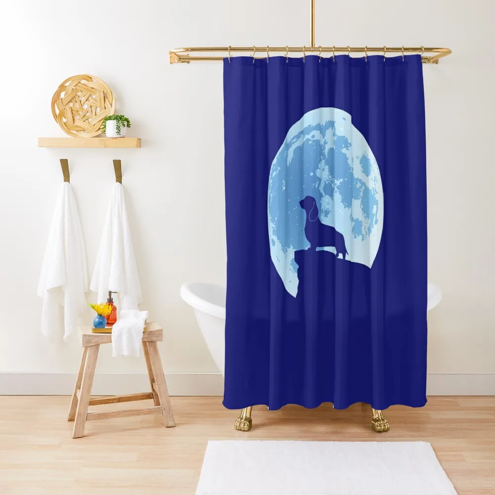 

Dachshund Moon Silhouette | NickerStickers on Redbubble Shower Curtain For Bathrooms Curtain