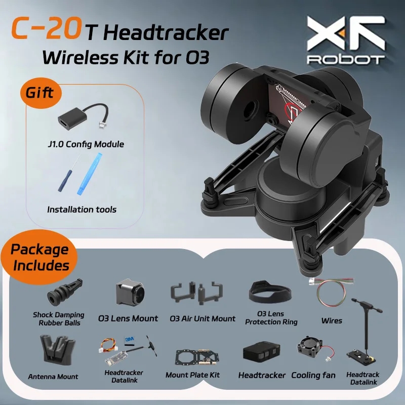 XF C-20T 3-Axis Gimbal,Nonorthogonal Stabilization, DJI O4 Pro/O4/O3, Walksnail Avatar/Moonlight, 19mm Camera.