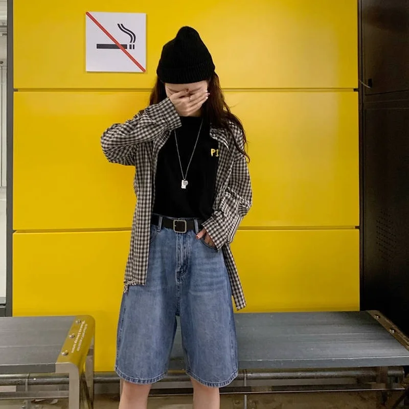 Shorts Women Classic Baggy Fashionable New Arrivals Clothes Vintage All-match Hot Girls Solid BF Korean Version Daily Sweet Chic