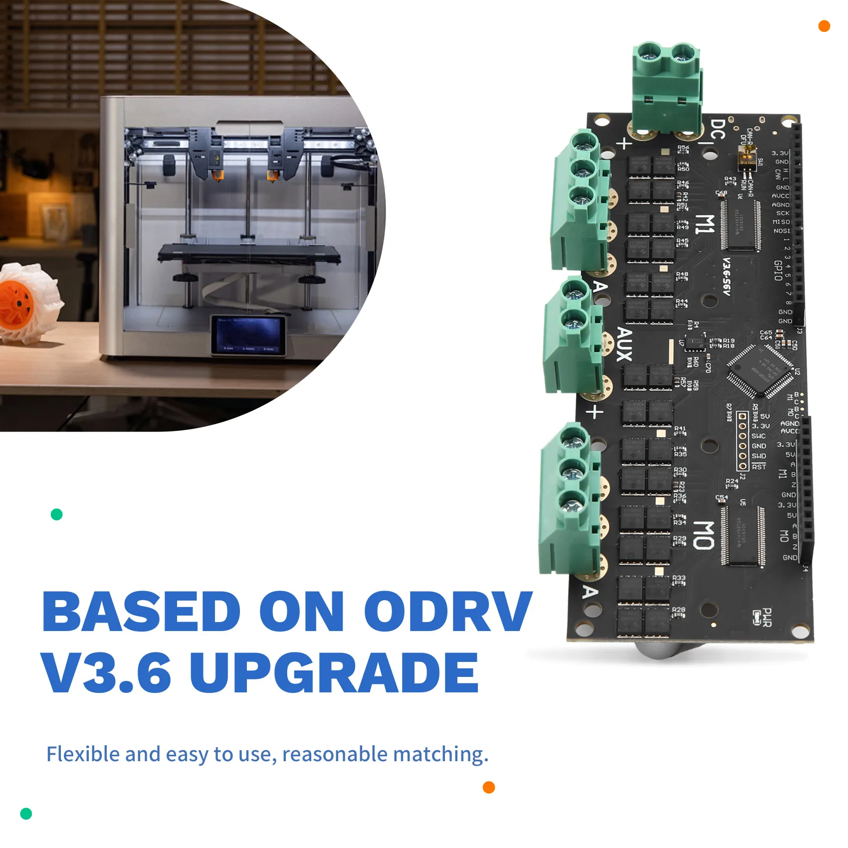 

【CARNIVAL】MKS XDRIVE 56V Servo Motor Controller Upgrade Version Of V3.6 Brushless High-Precision Odrv